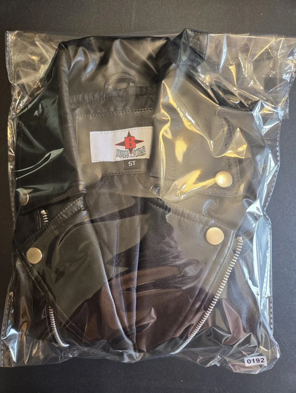 Bike Star Black Faux Leather Kids Biker Jacket With USA Themed Embroidery.